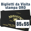 Il Classico Biglietto da Visita oro a caldo
nobilitato con tecniche di stampa per effetti di prestigio
su carta e cartoncini di pregiata qualità.