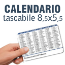 Carta: 350g Patinata Lucida
Verniciatura UV su entrambi i lati
ANGOLI ARROTONDATI
Stampa: fronte - retro a Colori
I Calendari Tascabili, spesso chiamati semestrini
sono la soluzione pratica per promuovere la tua attività