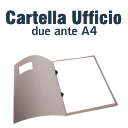Cartella a due ante con formato utile interno A4. 
Fustellata con finestra ed occhielli
per la spillatura dei fogli interni.
Formato chiuso 21,55x30,5 cm
Formato aperto 43x30,5 cm
Cordonatura Centrale
Finestra + mezzelune per spillatura