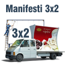 Manifesti per affissioni
pubblicitarie esterne di grande impatto:
impianti murali fissi, poster bus,
vele pubblicitarie e pubblicità itinerante.
3 teli da 1 x 2 mt