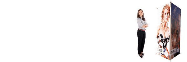 L Banner trifacciale 80x202 cm