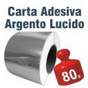 Carta Adesiva Argento Lucido 80 gr
