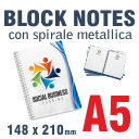 Stampa Block Notes con spirale A5
