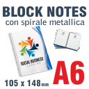 Stampa Block Notes con spirale A6
