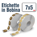 Etichette adesive in Bobina stampa a caldo 7 x 5