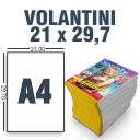 Stampa Volantini A4 - 21 x 29.7 cm